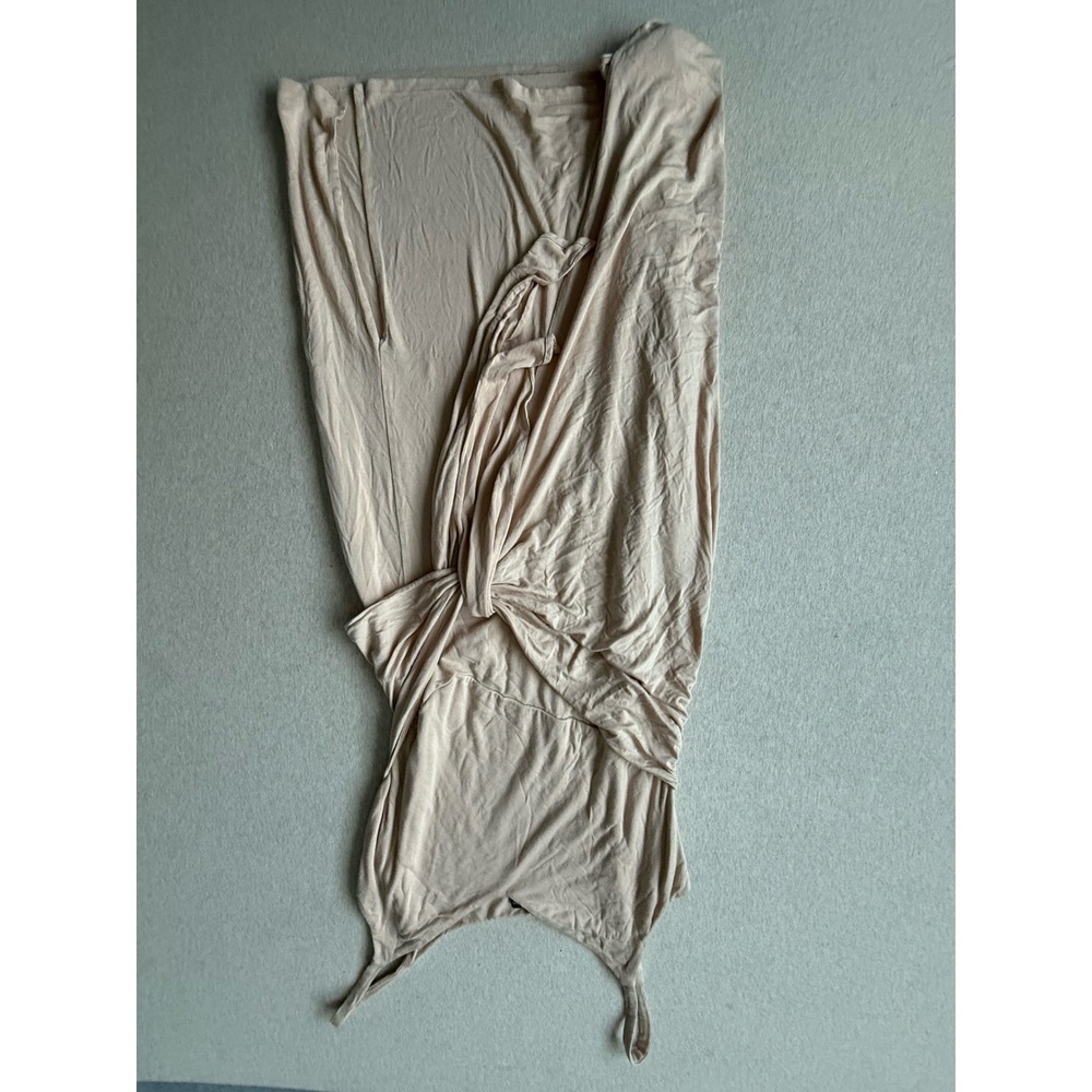 Marciano Los Angeles Beige Twist Front Sleeveless Midi Dress Size M